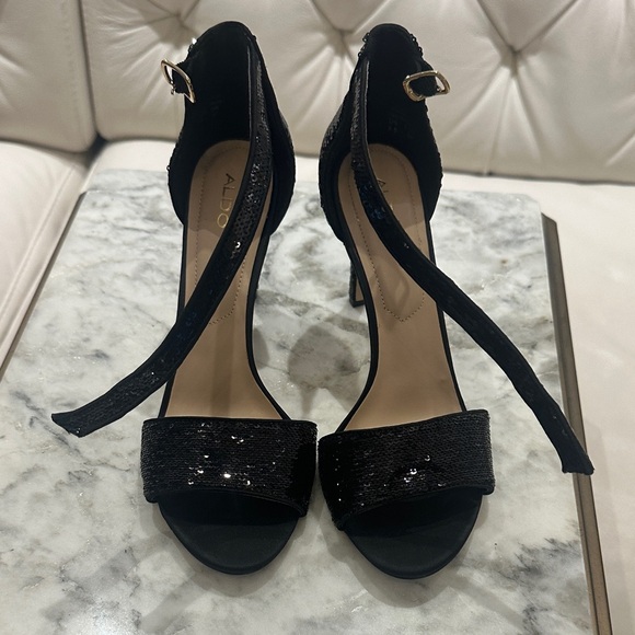 ALDO Black Sequin Women's Heels - Picture 1 of 2